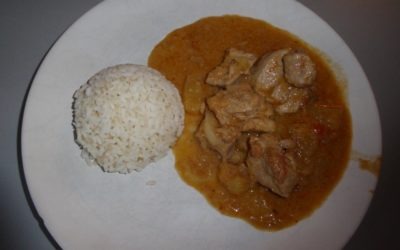 Filet mignon sucré salé au curry.
