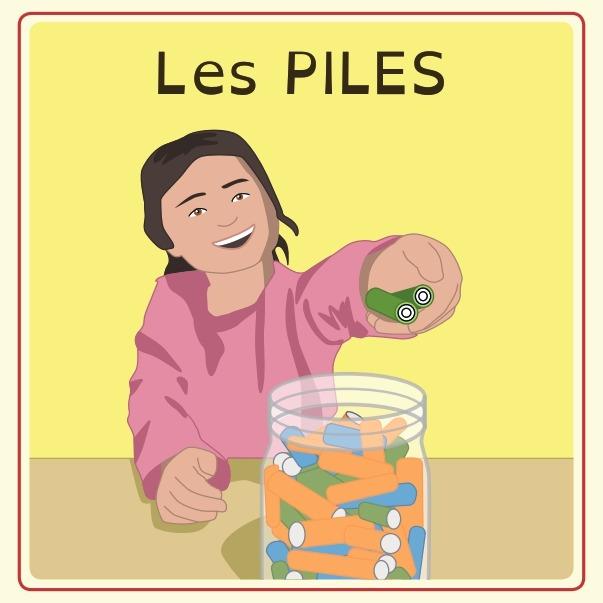 Famille Recyclage : Les piles